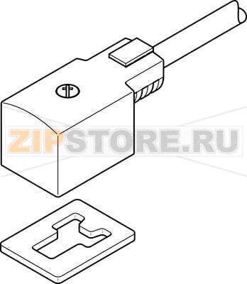 Розетка штекерная с кабелем Festo KMV-1-230AC-2,5 