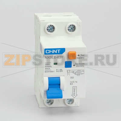 Дифавтомат 10 А, 10 мА, 4.5 кА Chint NXBLE-63Y 