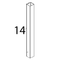 Colonnina laterale DX inox porta Unox XVC 204