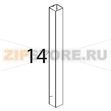Colonnina laterale DX inox porta Unox XVC 204 Colonnina laterale DX inox porta Unox XVC 204Запчасть на деталировке под номером: 14