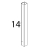 Colonnina laterale DX inox porta Unox XVC 204