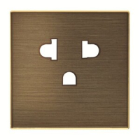 Накладка для розетки EU/US (смешанного) стандарта, античная латунь ABB 2CLA853800A1201