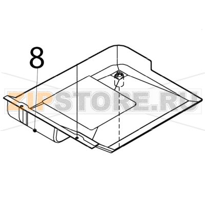 Drain pan Hoshizaki IM-65NE Drain pan Hoshizaki IM-65NEЗапчасть на деталировке под номером: 8