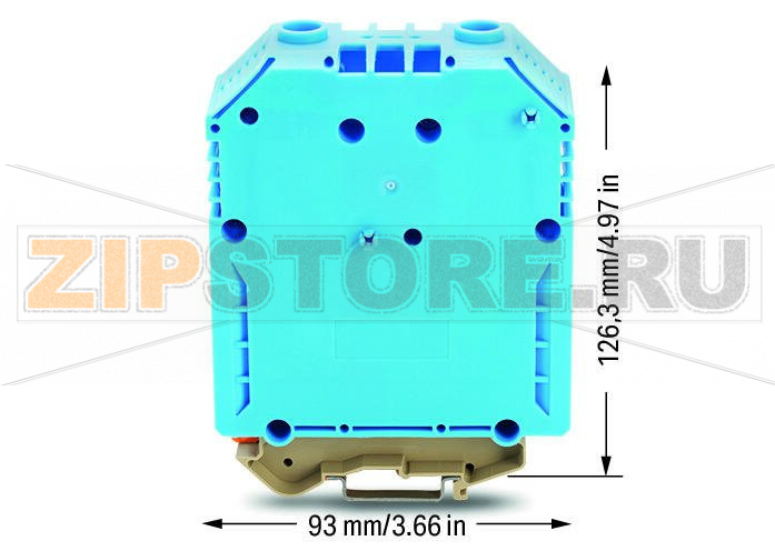 2-conductor through terminal block; 240 mm; with screw-type connection; 240,00 mm; blue Wago 883-2404 
