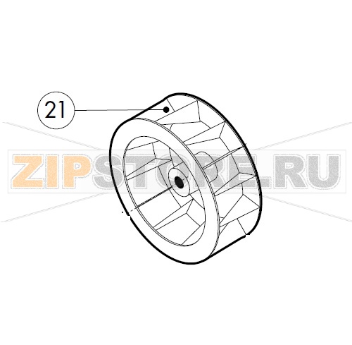 Крыльчатка вентилятора для печи Lainox MVE051P Крыльчатка вентилятора для печи Lainox MVE051PЗапчасть на сборочном чертеже под номером: 21Название запчасти на итальянском языке языке: Fan ø 180x77/12 50hz P.D. Lainox MVE051P
