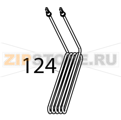 Heating element Tecnoinox FRS35E7 Heating element Tecnoinox FRS35E7Запчасть на деталировке под номером: 124