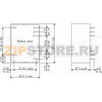 Преобразователь AC/DC, 0.8 A, 4 W, 5 V/DC Traco Power TMPM 04105
