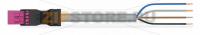 pre-assembled connecting cable; Eca; Plug/open-ended; 4-pole; Cod. B; Control cable 4 x 1.0 mm; 1 m; 1,00 mm; pink Wago 891-8994/205-107