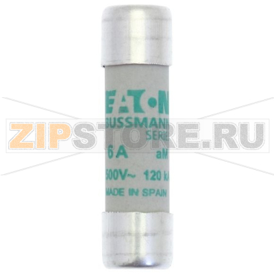 Предохранитель, 6 A, AC 500 В, 120 кА, 10x38 мм, aM, IEC Eaton CYLINDRICAL FUSE 10x38 6A AM 500 