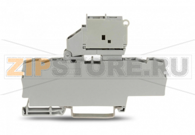 4-conductor fuse terminal block; with pivoting fuse holder; and end plate; for 5 x 20 mm miniature metric fuse; without blown fuse indication; for DIN-rail 35 x 15 and 35 x 7.5; 2.5 mm; Push-in CAGE CLAMP®; 2,50 mm; gray Wago 2002-1811 