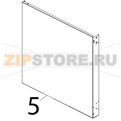 Fianco SX inox Unox XV 203G Fianco SX inox Unox XV 203GЗапчасть на деталировке под номером: 5
