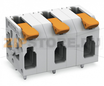 Клемма на печатную плату; рычаг; 4 mm; Шаг контактов 11,5 мм; 9-пол.; Push-in CAGE CLAMP®; 4,00 mm; серые Wago 2604-1509 Клеммные?колодки?с?зажимами?Push-in CAGE CLAMP®,?приводимыми?в?действие?при?помощи?нажимных?кнопокЗажим одножильных проводников и тонкожильных проводников с наконечниками путем вставкиНажимные кнопки, открывающие зажим с минимальными усилиями, для простого подключения / извлечения тонкопроволочных проводниковУдобный монтаж без использования инструментовИсполнения с тестовыми разъемами и разделителями и без нихДоступны исполнения с индивидуальным внутренним объединением (заводская сборка), например, объединение с заземляющим проводом...