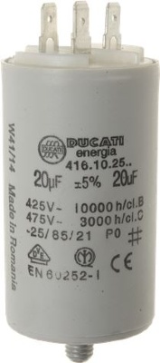 КОНДЕНСАТОР 20мкФ 450В 50/60Гц 