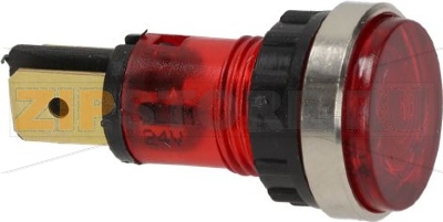 INDICATOR LIGHT RED 24V 