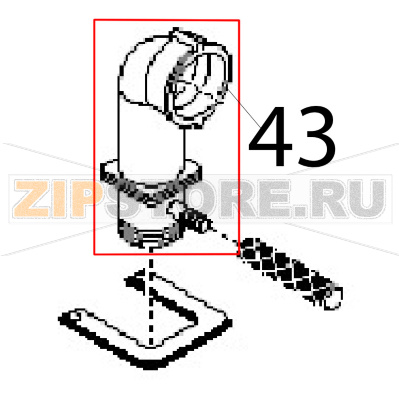 Exhaust union, complete Angelo Po FM1011E1 Exhaust union, complete Angelo Po FM1011E1Запчасть на деталировке под номером: 43