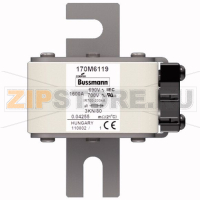 Предохранитель, 1600 A, AC 690 В, 200 кА, 3, 76x92x109 мм, aR, DIN, IEC Eaton FUSE 1600A 690V 3