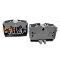 Мини-клемма проходная, пружинная, 4 контакта, серая CHIKU RST 2,5MT-MID-B