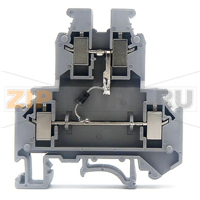 Клемма со встроенным диодом 1N4007, серая CHIKU RUG/D-A 