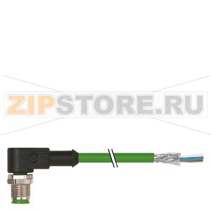 BUS КАБЕЛЬ  ДЛЯ PROFINET ПОДГОТ. С ОДНОЙ СТОРОНЫ 4 CORE, SHIELDED PREASSEMBLED C 1X M12 D CODED LENTH 3,0M Siemens 3RK1902-2HB30 