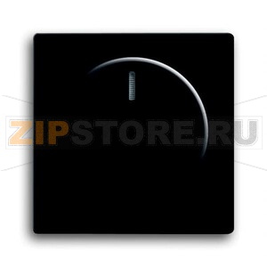 Накладка с ручкой и лампой для поворотного светорегулятора, чёрная ABB 2CKA006599A2966 