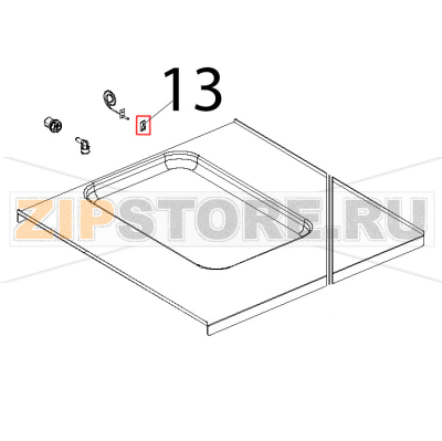 Guarnizione sonda DI temperatura NTC Unox XL 195 Guarnizione sonda DI temperatura NTC Unox XL 195Запчасть на деталировке под номером: 13