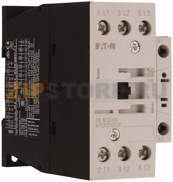 Контактор 32 А, 230В (АС), 1 НЗ доп. контакт, категория AC-3, AC-4 Eaton DILM32-01(230V50HZ, 240V60H 