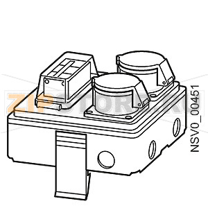BD2-AK1/2CEE163A161 TAP-OFF UNIT 16A / 2X1P MCB(B)+ 2X3P.CEE Siemens BVP:047231 