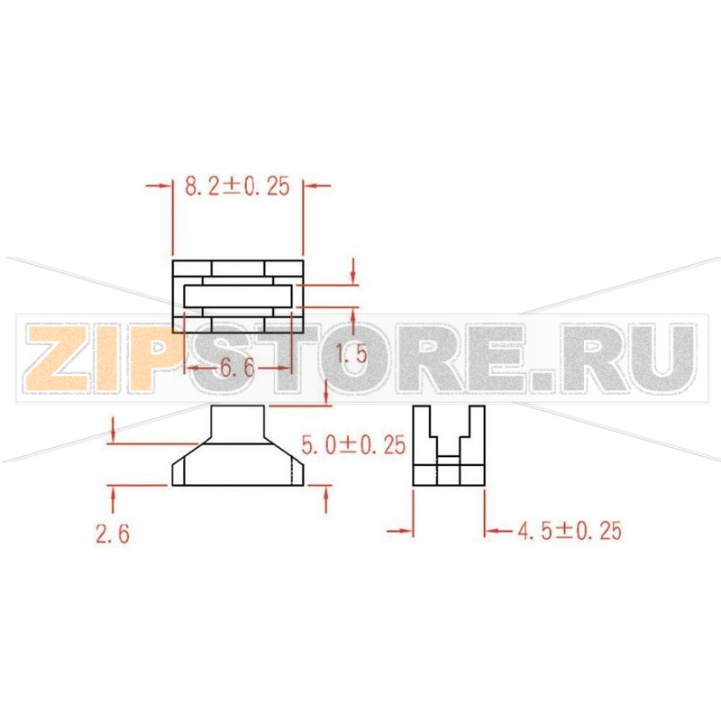 Держатель светодиода одноместный, прозрачный, 1 шт KSS LQ-2 