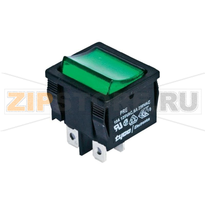 Переключатель клавишный 250 В/AC, 6 А, 2 x вкл/выкл, 1 шт TE Connectivity 1634200-1 