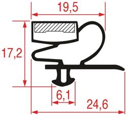 GUARNIZIONE AD INCASTRO 705x655 mm 