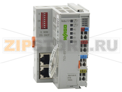 Контроллер Modbus TCP; 4-е поколение; 2 x ETHERNET; светло-серые Wago 750-891 