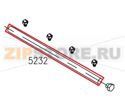 Tubo Risc. Inf. A 4 Fori Serie Aristarco TR 1650                   Tubo Risc. Inf. A 4 Fori Serie Aristarco TR 1650Запчасть на сборочном чертеже под номером: 5232Название запчасти Aristarco на итальянском языке: Tubo Risc. Inf. A 4 Fori Serie Aristarco TR 1650