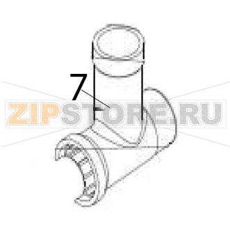 Meat grinders throat Hurakan HKN-12SC Meat grinders throat Hurakan HKN-12SCЗапчасть на деталировке под номером: 7