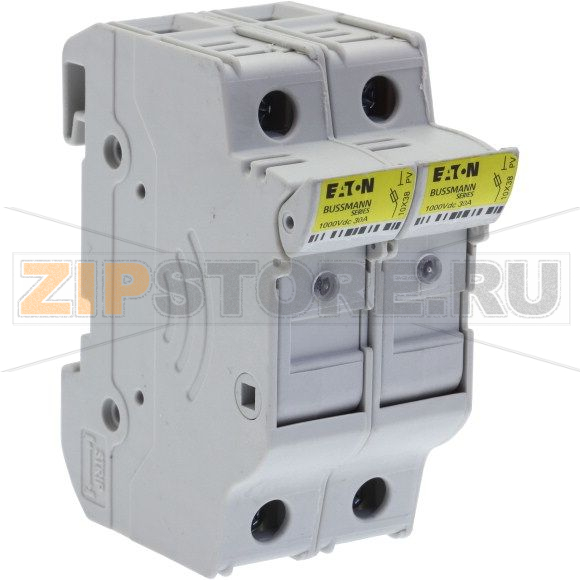 Держатель предохранителя, 32 A, DC 1000 В, 10x38 мм, gPV, 2P, UL, IEC Eaton 2P 10x38MFH30A1000Vdc 