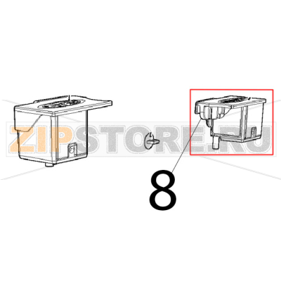 Tappo colonnina LM600 SUP DX Unox XFT 110 Tappo colonnina LM600 SUP DX Unox XFT 110Запчасть на деталировке под номером: 8
