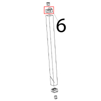 Tappo fulcro sup. porta Unox XBC 615EG