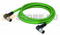 Кабель ETHERNET; 4-пол.; Вилка M12, прямой угол; Вилка M12, прямой угол; Длина: 2 м Wago 756-1204/060-020
