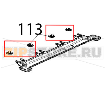 Clip fissaggio cassetto raccoglig Unox XBC 615EG Clip fissaggio cassetto raccoglig Unox XBC 615EGЗапчасть на деталировке под номером: 113