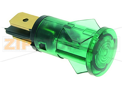 Лампочка индикаторная, зелёная Roller Grill GES 10 Лампочка индикаторная, зелёная для вафельницы Roller Grill GES 10Запчасть на 