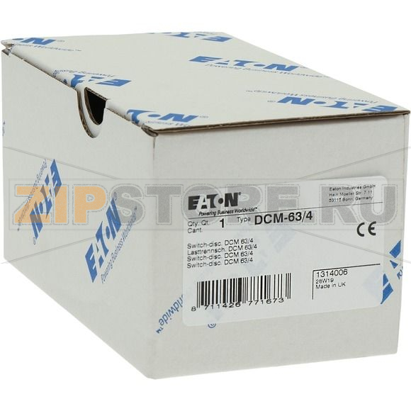 Разъединитель силовой, DCM, 63 A, 4-полюсн Eaton DCM-63/4 