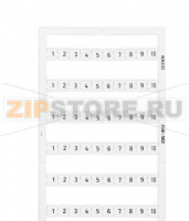 Маркировочная карта Mini-WSB; в картах; МАРКИРОВАНО; 1 ... 10&10X; not stretchable; Горизонтальная маркировка; с креплением на защелке; белые Wago 248-502