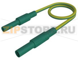 Провод тестовый 1 м, зеленый, желтый Hirschmann MAL S GG-B 100/2,5 GREEN YELLOW 