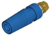 Разъем лабораторный 4 мм, 32 A, 1 кВ, голубой Hirschmann SAB 2600 G M4 AU BLUE