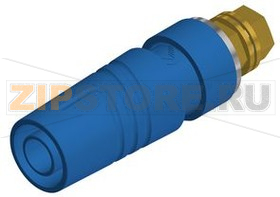 Разъем лабораторный 4 мм, 32 A, 1 кВ, голубой Hirschmann SAB 2600 G M4 AU BLUE 