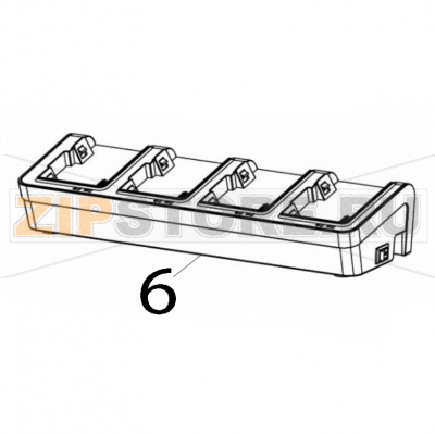 Зарядное устройство 4-х слотовое (UK) для аккумуляторов TSC TDM-20 Зарядная станция аккумуляторов 4-х слотовая (UK) для принтера TSC TDM-20Запчасть на деталировке под номером: 6