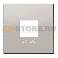 Накладка для зарядного устройства USB, серебристый алюминий ABB 2CLA858500A1301