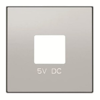 Накладка для зарядного устройства USB, серебристый алюминий ABB 2CLA858500A1301