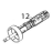 Ribbon rewind spindle assembly TSC MB340T