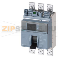 fixed-mounted molded case circuit breaker w. handle frame 1600; 4AUX and trip alarm switch S24; Icu "H" Icu=85kA @ 415V, 3-pole ETU650, LSI, In=1600A display, meas., comm. function Ir=640...1600A Isd=0.6...10xIn, Ii=1.5...15xIn N conductor protec. adjusta