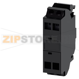 Опорная клемма, цвет: черный, подключение на пружинных клеммах: для монтажа на полу Siemens 3SU1400-2DA10-3AA0 